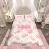 Homewish Kawaii Floral Bowknot Duvet Cover SetDreamy Princess Bedding SetFlower Rose Comforter Cover Set