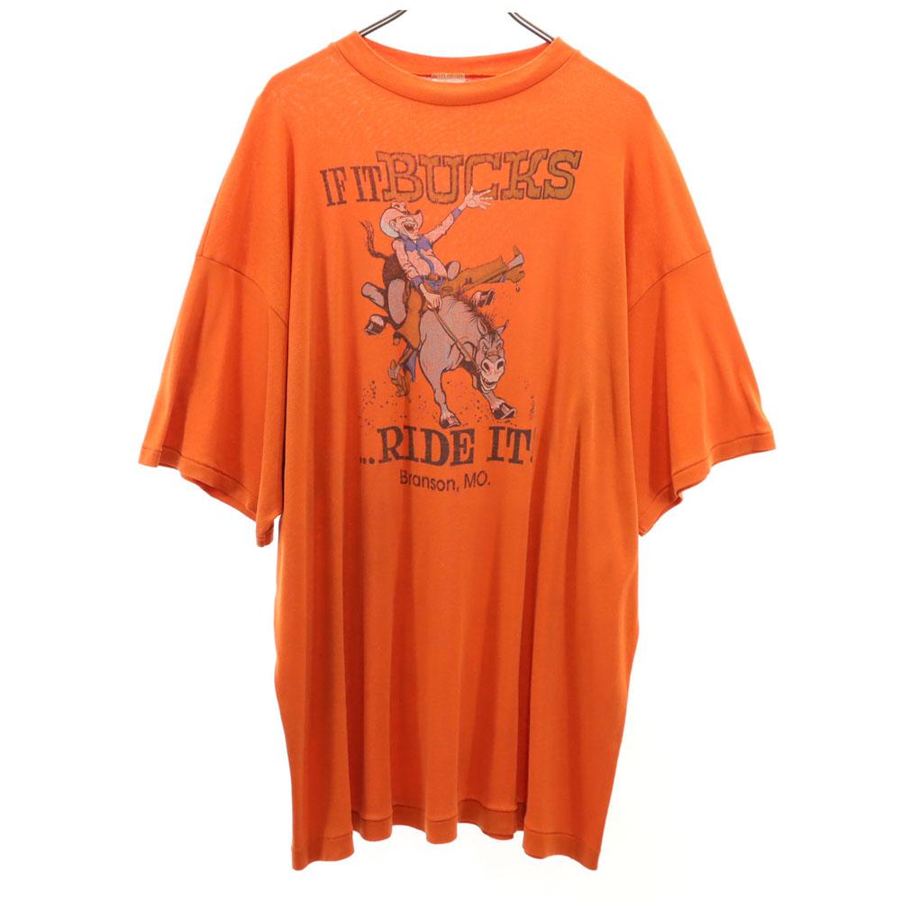 SCHOONER BAY 80s Made In USA Vintage Short Sleeve Single Stitch T-shirt Men's Used