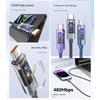 Intelligent Auto Power Off 100W USB C to USB C Charging Cable Clear Views Aluminum PVC Construction
