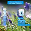 Lawn and Garden Rain Gauge with Clear Tube Wall Mount or Soil Insert Design Metal Holder and Included Hardware for Backyard Rain Tracking