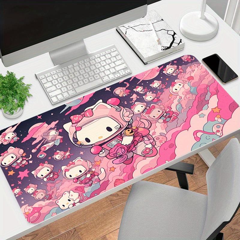 1pc Hello Kitty Astronaut Space cartoon Mouse Pad Design - Washable, Artwork for Desk & Computer, Large Mouse Pad 30cmx60cm(11.8x23.6inch)