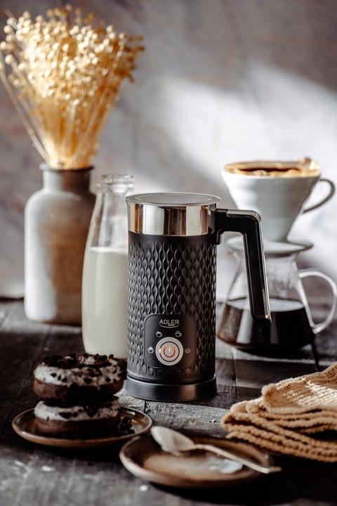 Spieniacz Elektryczny Do Mleka Podgrzewacz 2W1 Cappuccino Latte 4 Funkcje