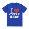 I Love Chief Keef T Shirt Moda uomo Casual T-shirt a maniche corte T-shirt in cotone oversize gotico vintage Hip Hop Streetwear