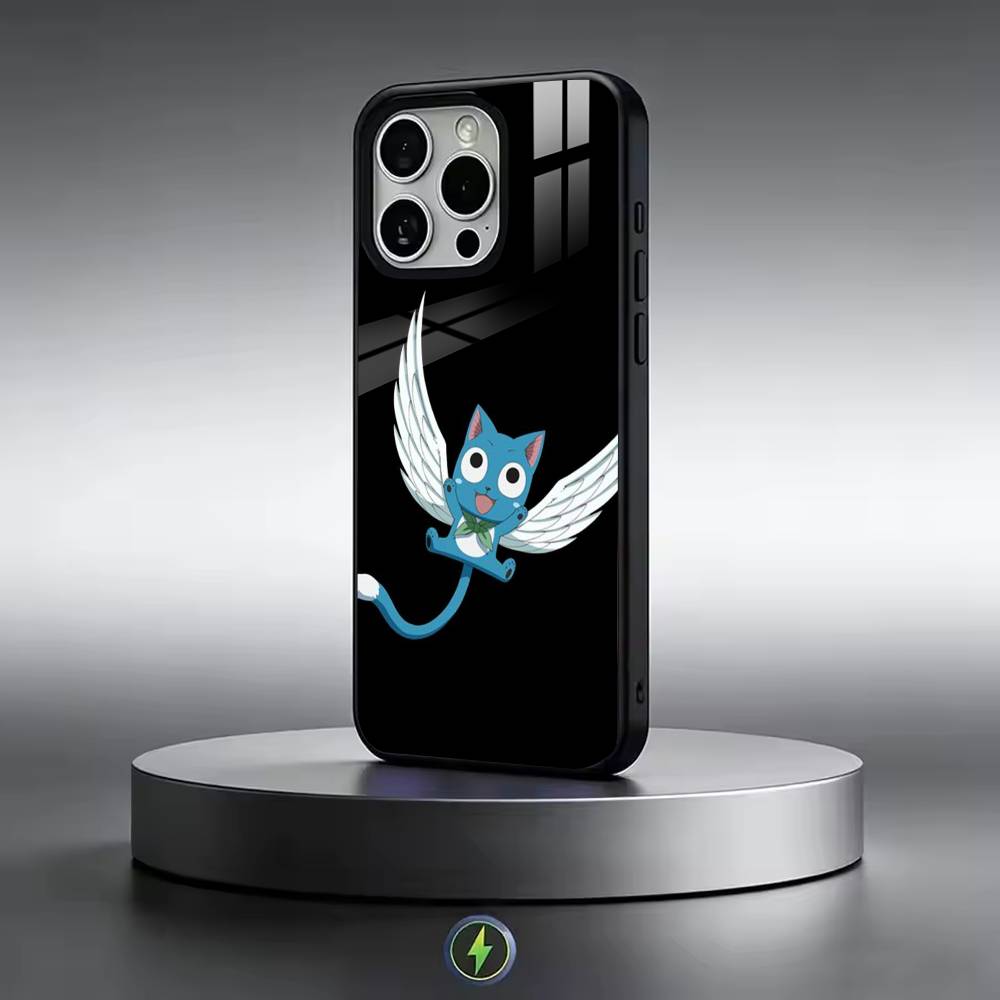 Anime Fairy Tail Happy Phone Case For iPhone17,16,15,14,13,12,11 Plus,Pro Magnetic For Magsafe Wireless Charging iPhone15