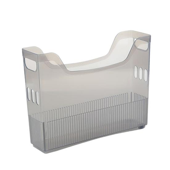 Kitchen Storage Box with Built-in Pulley Design Plastic Scrapbook Paper Storage Case Transparent Storage Bin