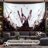 Wall Hanging Tapestry Custom NameChainsaw Man Pattern Personalized Printed Fabric Wall Decor