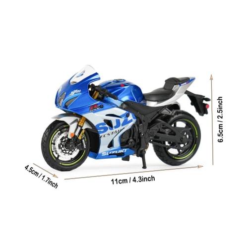 HTLNUZD 1/18 Scale Racing Motorcycle Alloy Model Suzuki GSX-R1000 R Static Diecast Vehicle Collectible Display Gift