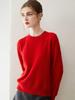 100% Pure Cashmere Women's Pullover: Round Neck, Loose, Slim-Fit, Soft Sweater for Autumn/Winter