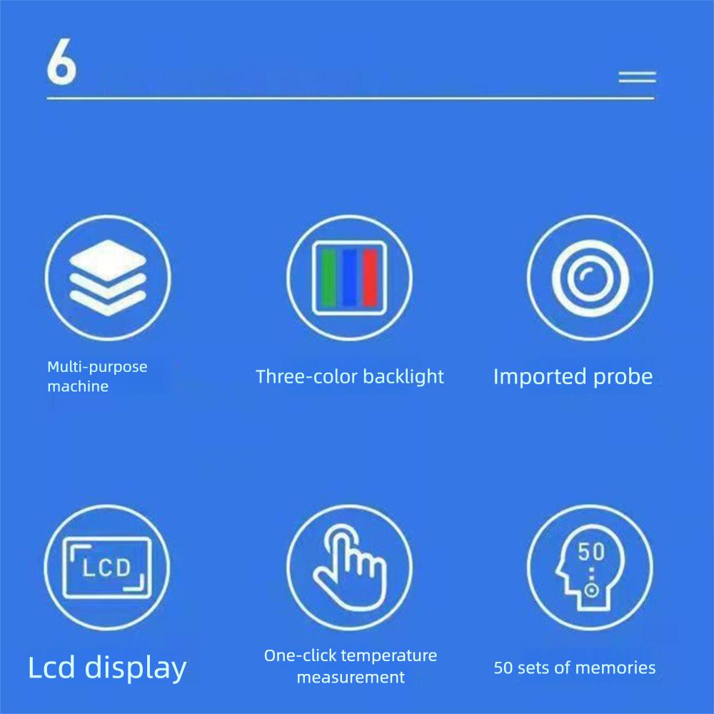 Precision Digital Infrared Thermometer Portable Handheld Pyrometer IR Thermometer  Forehead/Body
