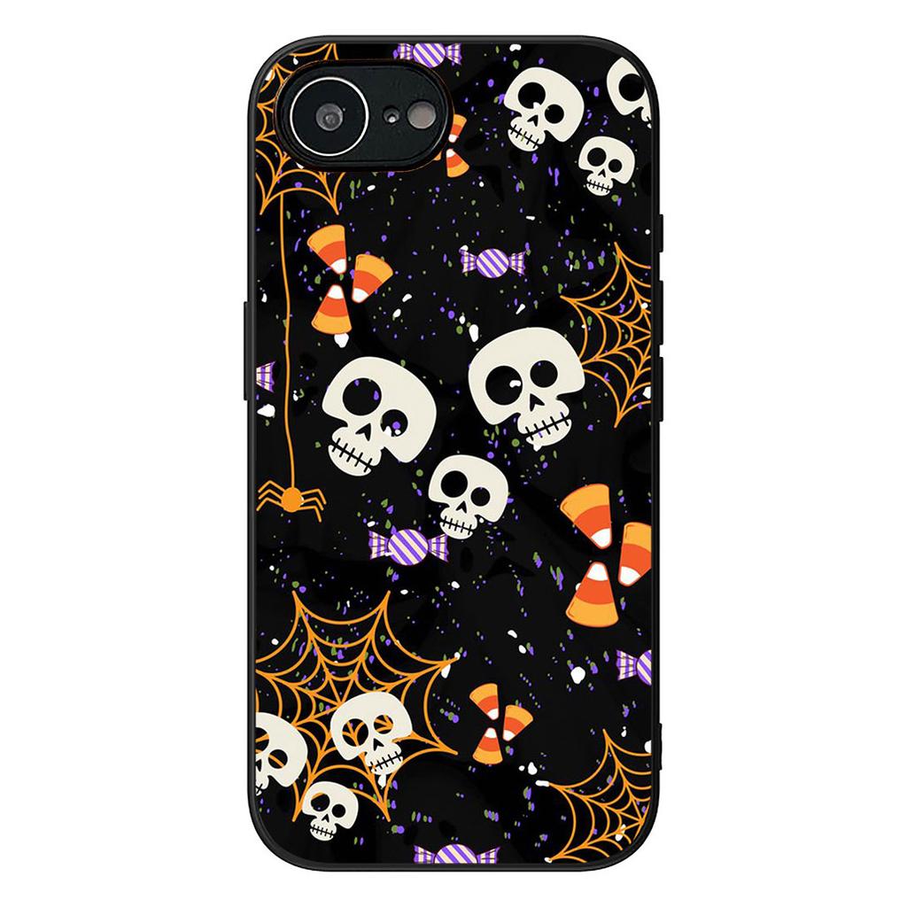 Little Ghost with Halloweens Pumpkin Skull Phone Case for Samsung Galaxy Note 20 9 10 S8 S10 Lite S9 Plus A54 A53 A21S S10E A17