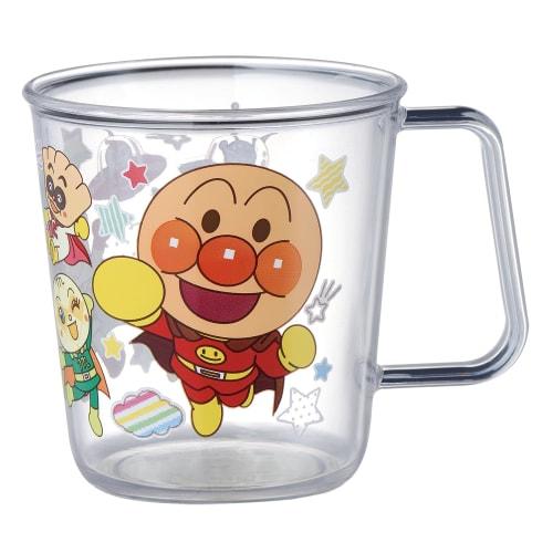LEC Anpanman Clear Cup, 225ml / Wide Handle for Easy Holding / Dishwasher Safe / Shatter-Resistant