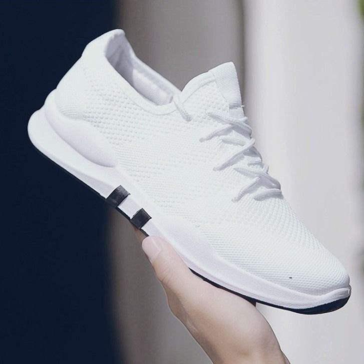 Men's True Flyknit Shoes: Breathable, Wear-Resistant Sports & Casual Korean Style Running & Dad Shoes for Summer & Autumn.