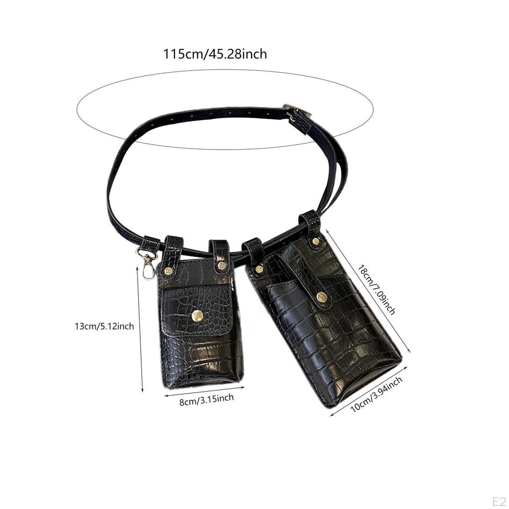 Ladies Waist Bag Adjustable Strap Crossbody Pack for Walking Outdoor Gym