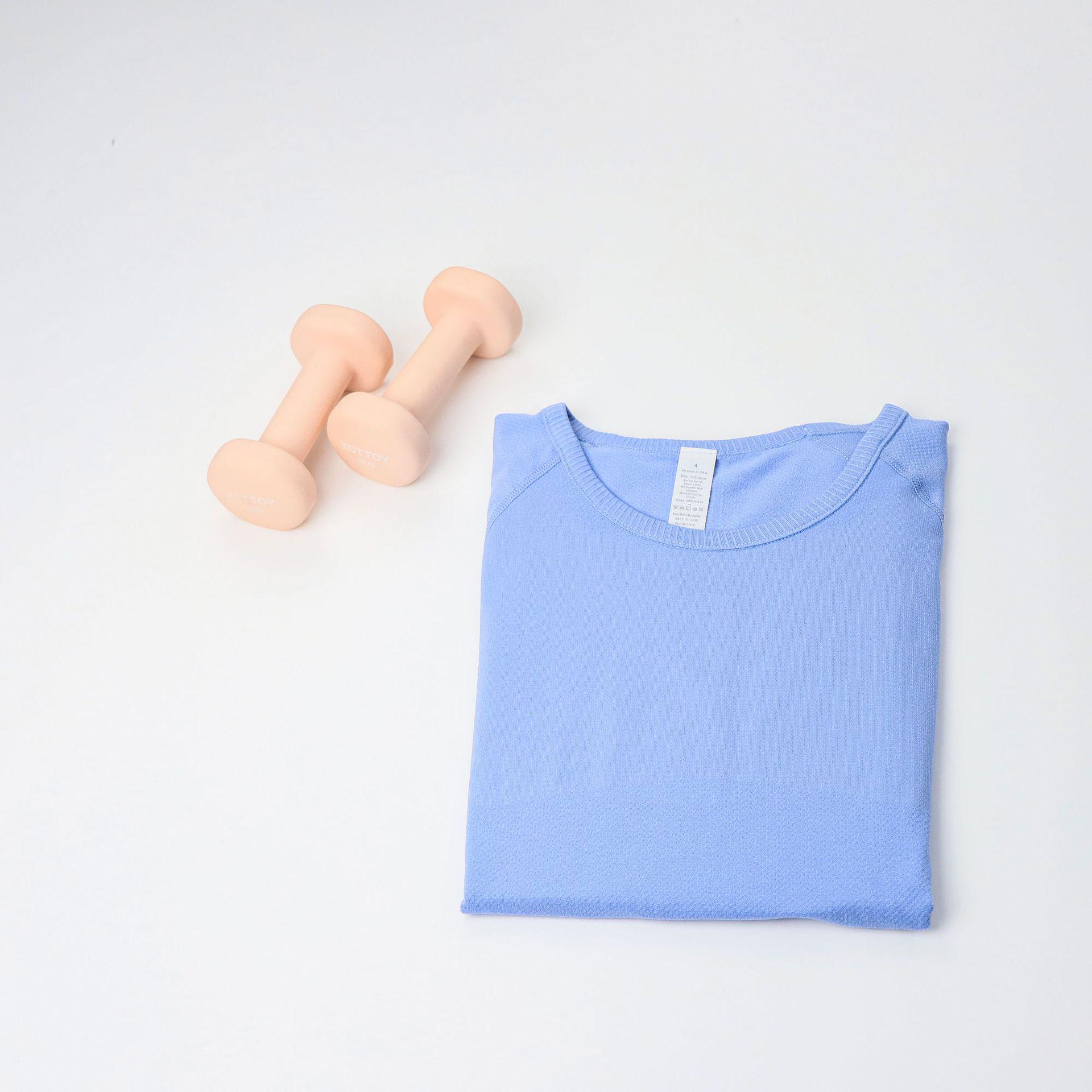 LULULACIE Women s Seamless High-Stretch Short Sleeve Yoga T-shirt - Comfortable Knit Fitness Top S