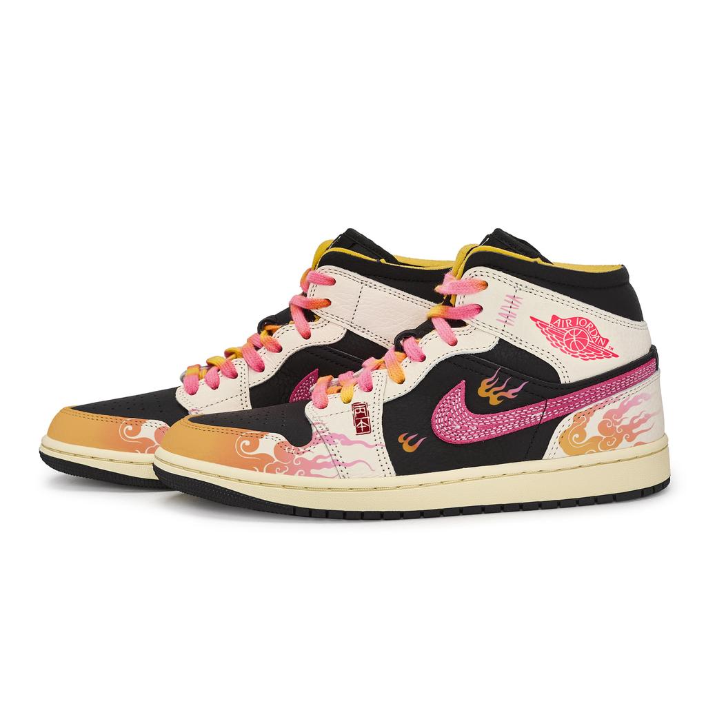 Jordan Air Jordan 1 811 Manufacturing, Fiery Ox Year, Special Shoe Box Mid top Vintage Basketball Shoes Unisex IB7007-107(Team80-SBOX)