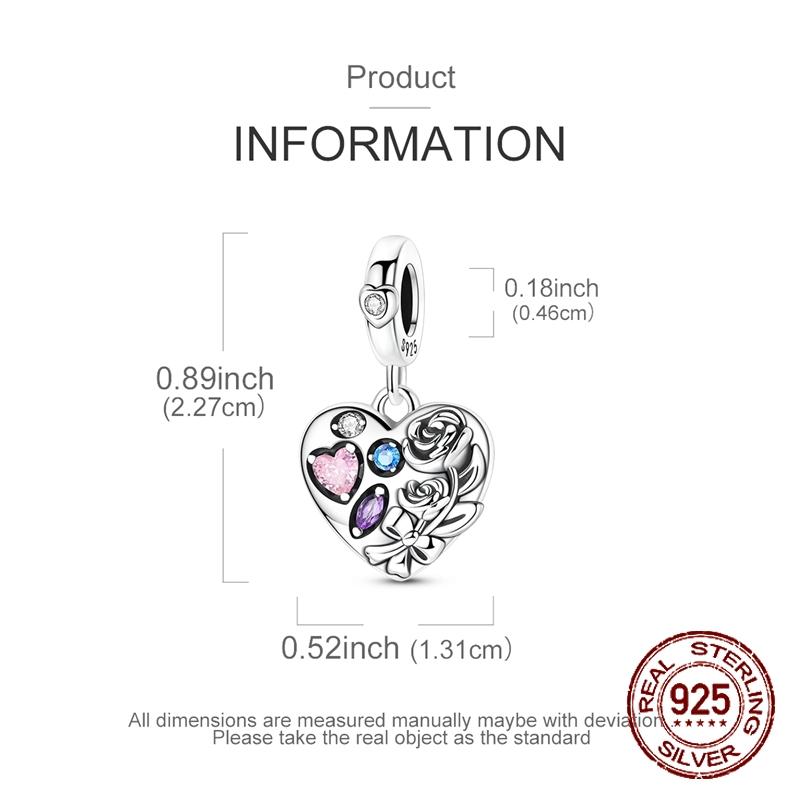 Love Rose Chocolate Charm Bead Charms Copper Valentines Day Dangle Pendant Compatible With Bangle Bracelets Necklaces Do It Yourself Jewellery