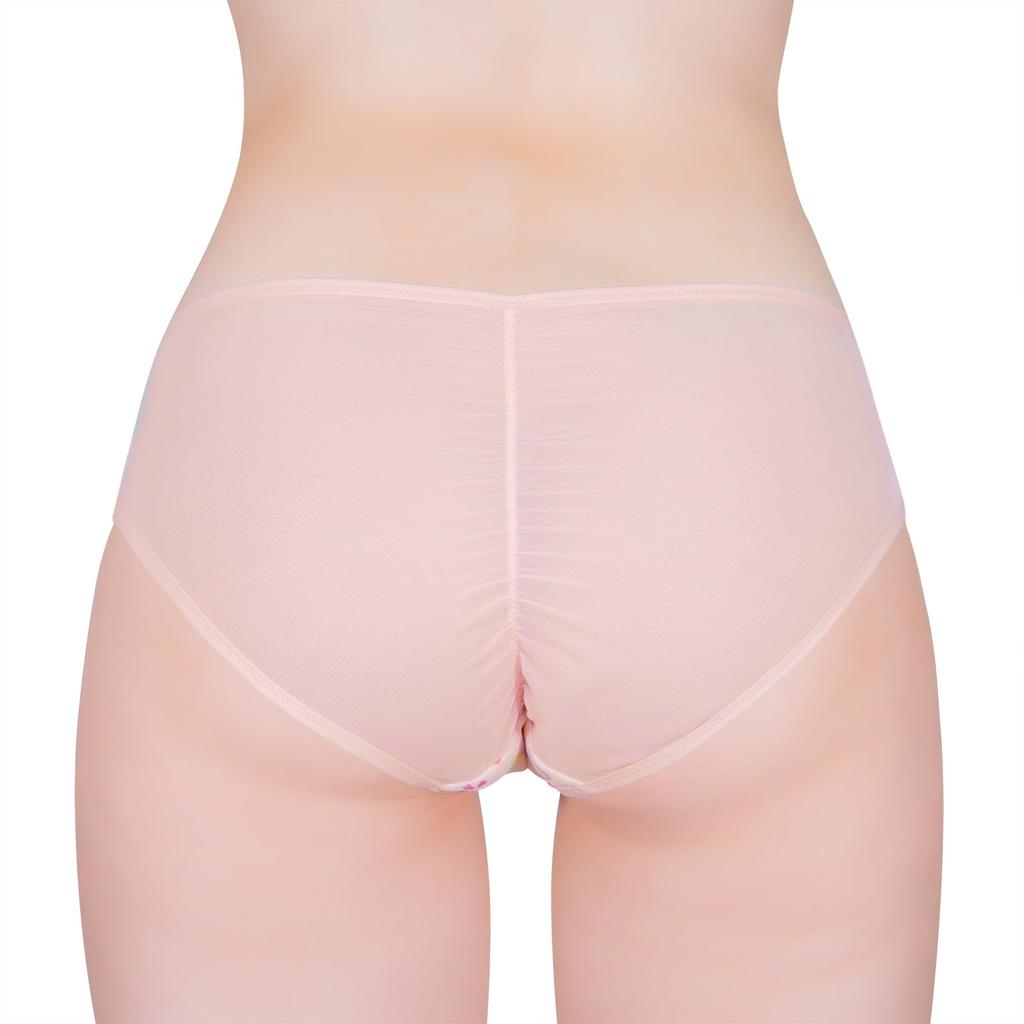 LittleForBig Men's Cute Rabbit Moon Mesh Panties, Flattering, Pink, Size L