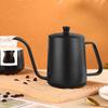 Black Silver Coffee Pot Long Narrow Spout Drip Kettle Coffee Drip Brewing Kettle  Cafe Use