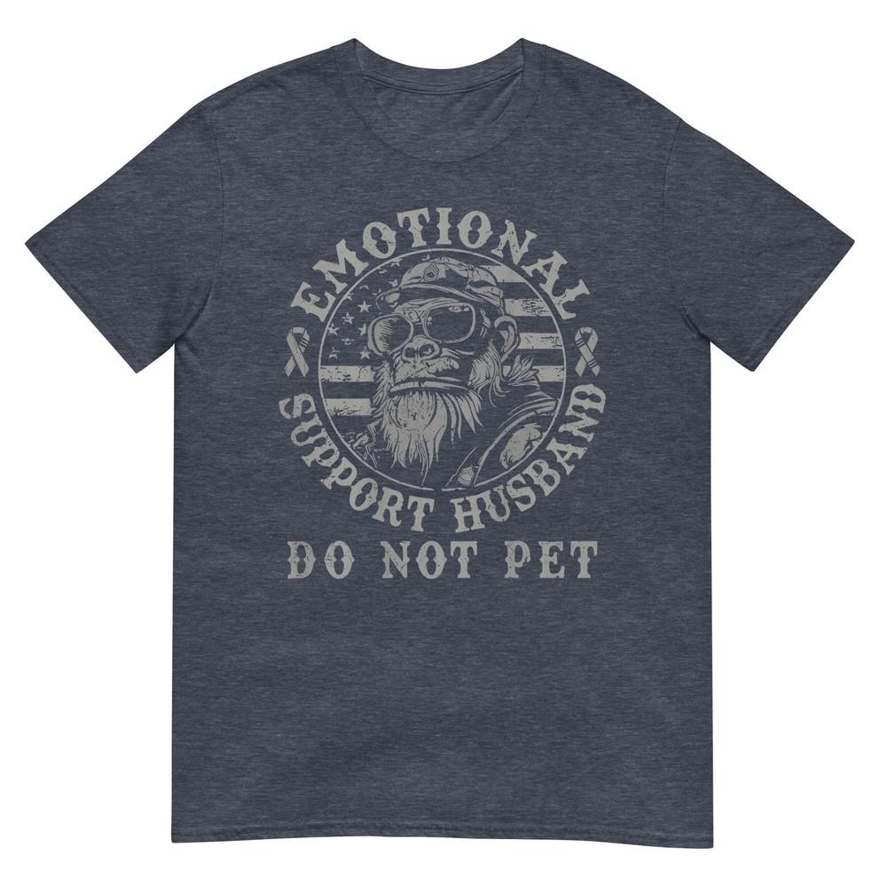 Emotionaler Unterstützungs-Ehemann Nicht streicheln Lustiger Affe Lustiges Meme T-Shirt