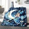 Minnie Moonlit Garden Dream Flannel Blanket Super Soft Warm Cozy Blanket For Sofa Bed Office Travel Allseason Home Decor Gift