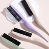 Nylon Bristles Teasing Hair Brush Slick Back Hair Brush with Rattail Pick Teasing Hairbrush for Sectioning and Parting