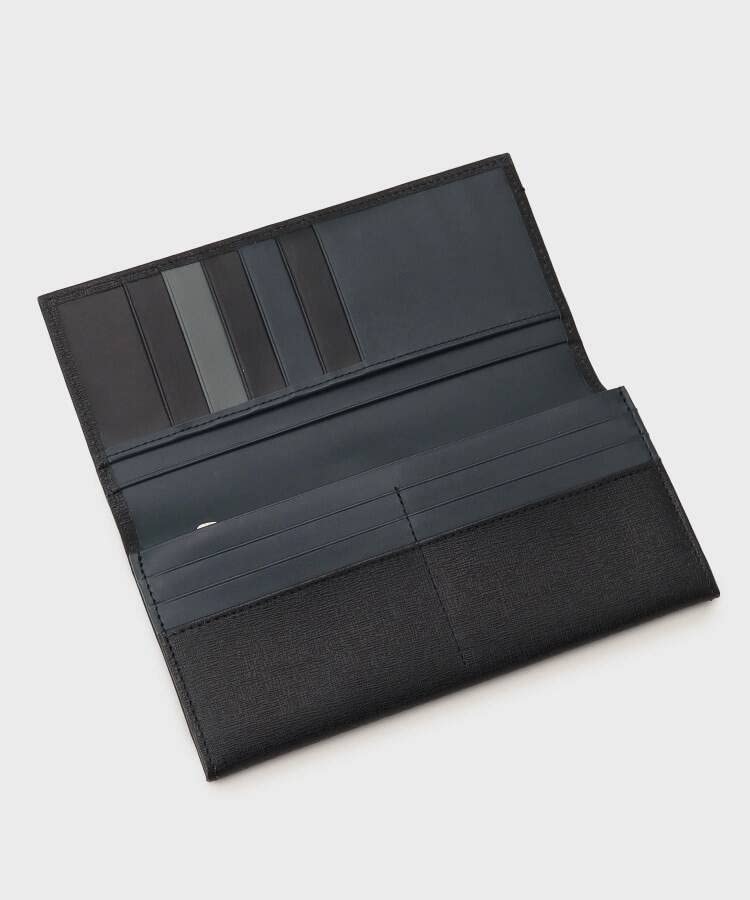 color scheme embossed leather long wallet G8701293 Black [Takeokikuchi] Wallet, Men's (619) 00(FREE)