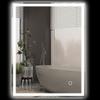90 x 70cm LED Badkamerspiegel met Verlichting, Dimbaar Make-upspiegel, Kaptafelspiegel met 3 Kleuren, Slimme Touch, Anti-Mist