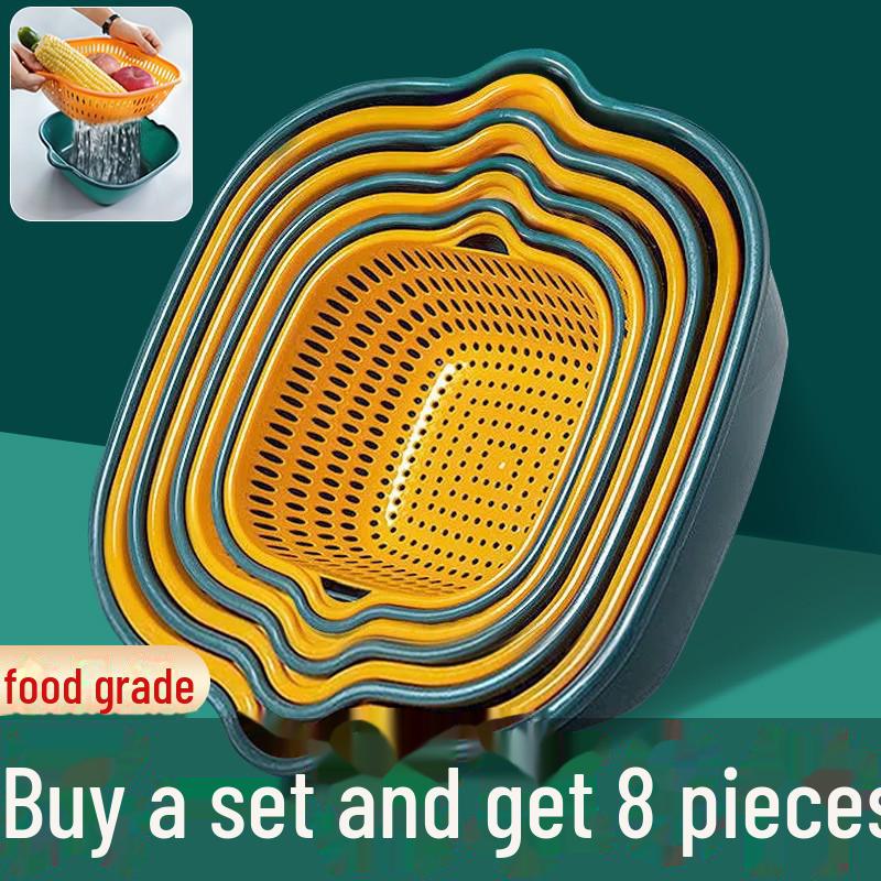 Multi-Function Double-Layer Washing Basket for Fruits & Vegetables