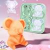 Koala Shape Ice Cube Tray 4-Cavity Silicone Chocolate Cake Mold BPA-Free Koala Ice Cube Maker for Cocktails Drinks