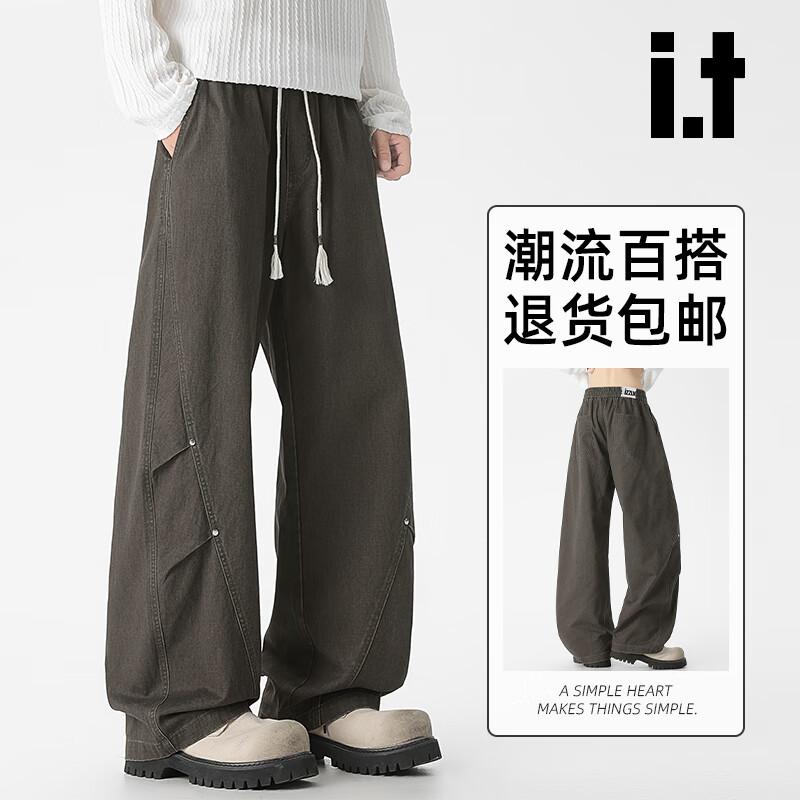 

izzue Men s Techwear Straight Leg Cargo Pants L