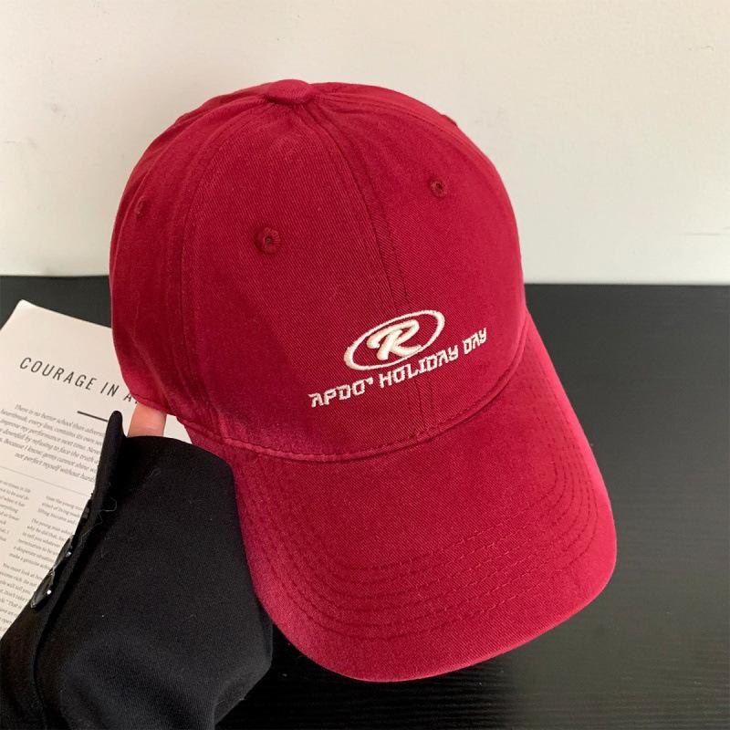 Spring And Summer Letter Embroidery Baseball Cap Female Face Peaked Cap Versatile High Quality Fashion Hat