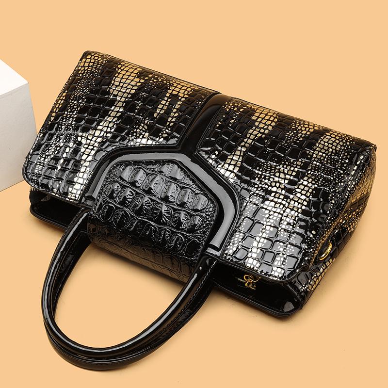Luxury Shoulder Tote Bag Leopard Patent Leather Women Crossbody Shoulder Bags 2026 Designer Daily Commuting Female Handbags Sac