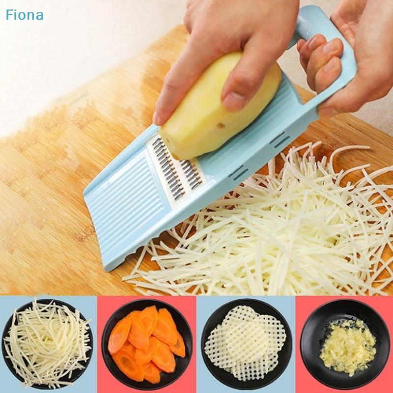 5-in-1 Multi-Function Vegetable Slicer, Interchangeable Blade Kitchen Chopper with Hand Guard