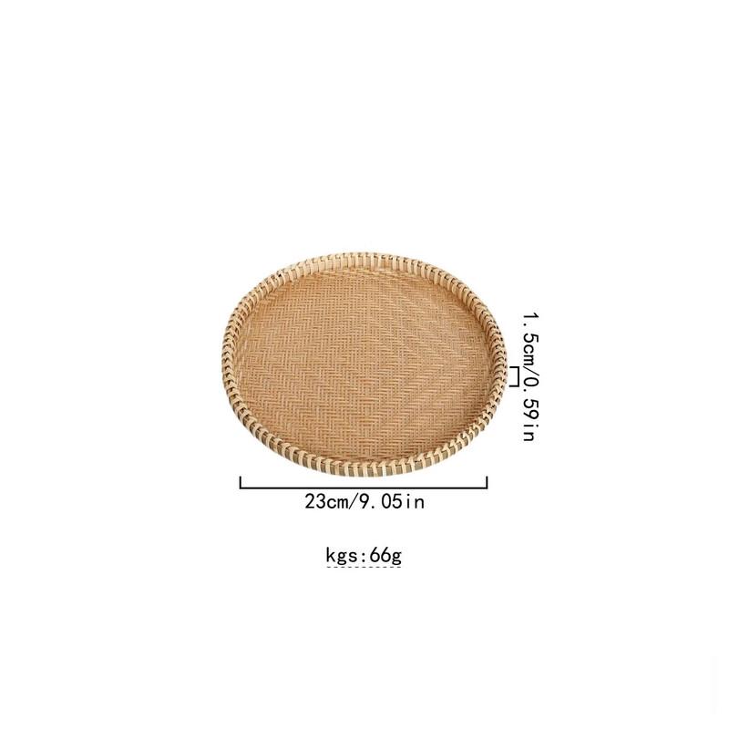 Dairuien Handmade Bamboo Woven Round Basket