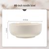 Ruhan Cream Style Ivory Ceramic Noodle Bowl Set