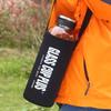 Portable 2000ML High Borosilicate Glass Sports Water Bottle with Sleeve