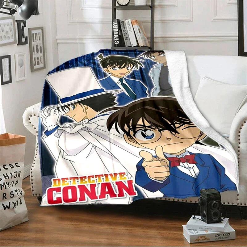 

Cartoon cartoon detective Conan printed blanket, fashionable soft warm flannel blanket, bed sofa outdoor travel picnic blanket# 75X95CM