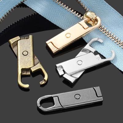 6Pcs Universal Zipper Pull Metal Replacement Zipper Head Puller Practical Detachable Zipper Tab Slider Pullers Clothing Use