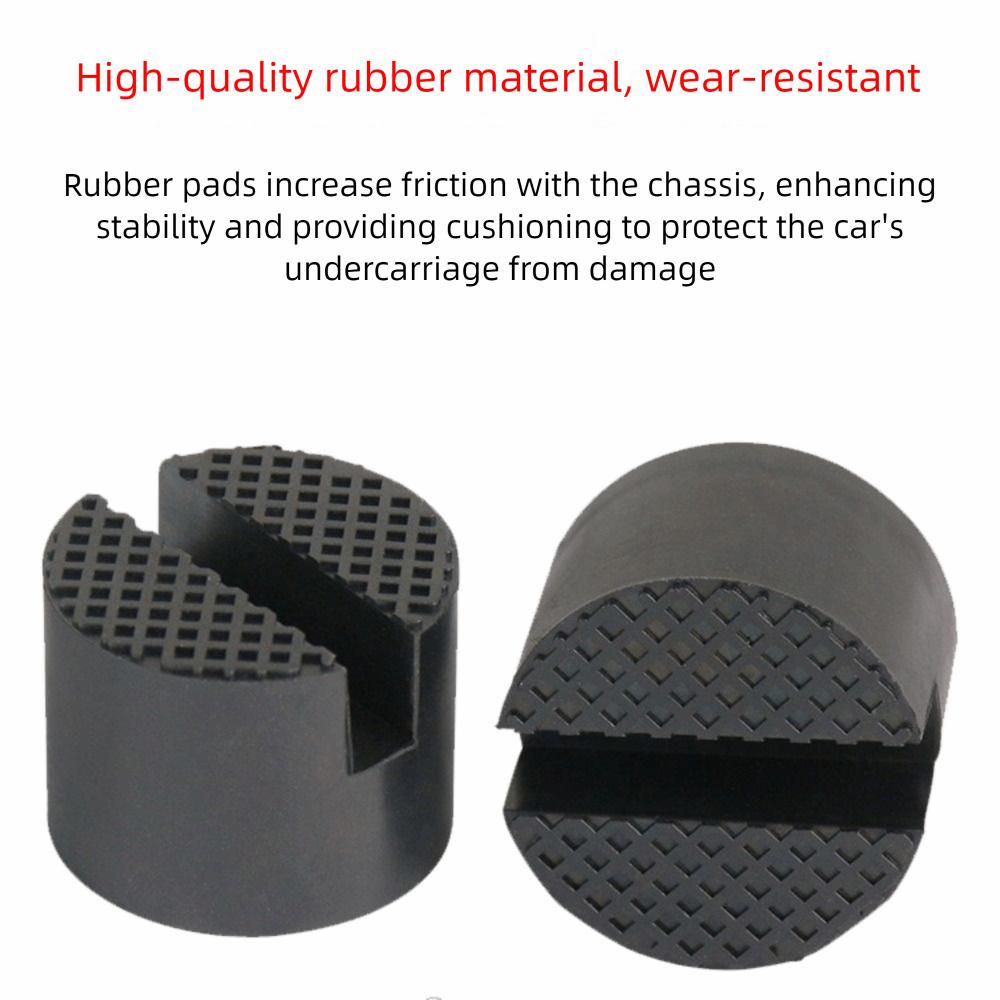 Durable Car Jack Rubber Pad Slotted Rail Hydraulic Slotted Jack Stand Pad Wear Resistant Floor Lifting Rubber Pad