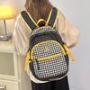 Schoolbag Japanese plaid girl style backpack cute large capacity lightweight nylon backpack college student versatile backpack