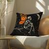 Personalized Art Skeleton Display Pillow Case Pattern Printed Pillowcase For Living Room Sofa Cushion Cover & Bedroom Decor