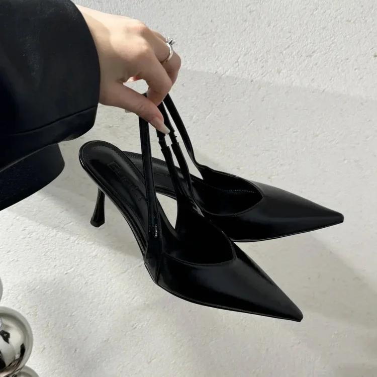 Fashion New Fashion Slip-on Women's High Heels Solid Office and Career Sexy Pointed Toe Heeled Sandals Women High Heel Pumps