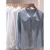 Lotus Leaf Edge Doll Collar Long Sleeve Shirt Ruffles Long Sleeves Shirt
