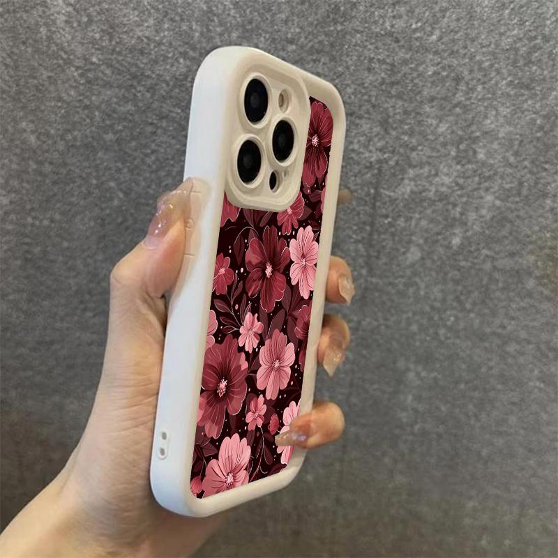 Süßes Rosa Rotes Blumenmuster Handyhülle Für Xiaomi Mi 15T 17 15 14 13 12 14T Lite Poco M7 F7 M6 X7 X6 F4 F5 C40 Pro Ultra 4G 5G