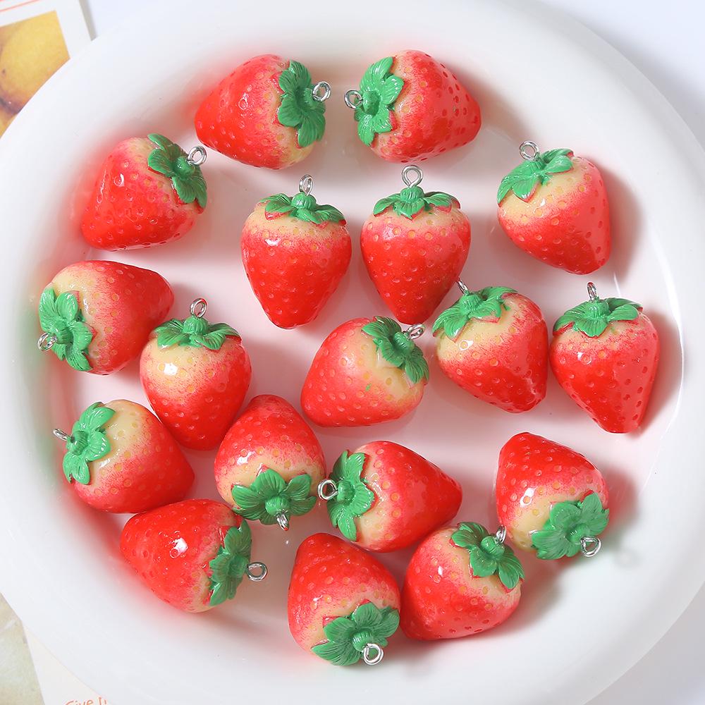 Resin Fruit Miniature DIY Accessories: Earrings, Keychains, Phone Cases, and Bag Pendants