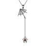 New Gothic Style Spider Web Pendant Necklace, Retro Personalized Long Chain Women's Accessory