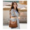 Women's Vintage Leather Crossbody Bag Multi-Pocket Soft Leather Shoulder Bag Tassel Shoulder Bag for Daily Use Shopping Commuting