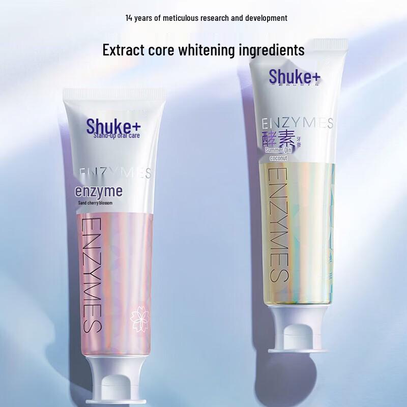 Shuke Enzyme Toothpaste Couple Set (Cherry Blossom & Lime)