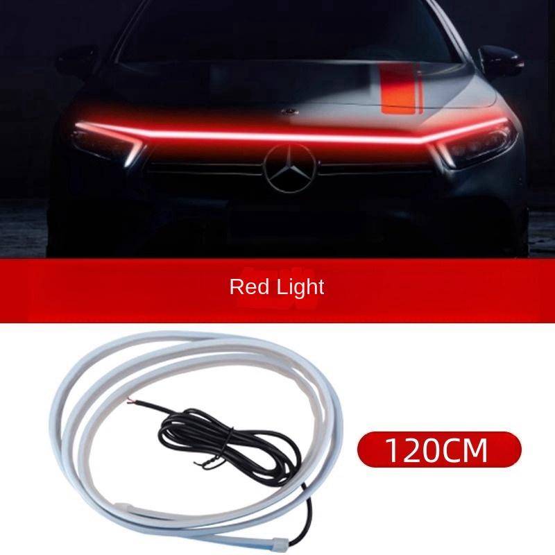 LED Daytime Running Light Scan Starting Car Hood Decorative Lights DRL Auto Engine Hood Guide Decorative Ambient Lamp 12V