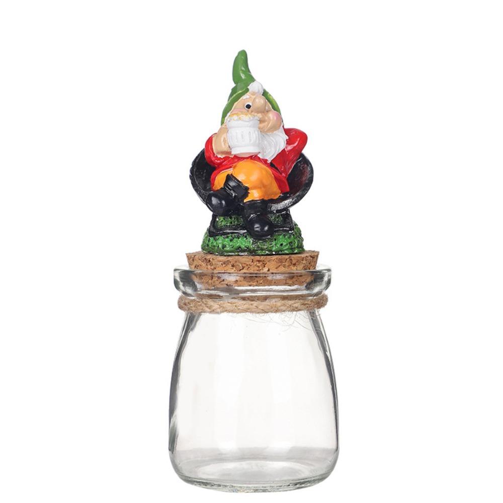 Creative Dwarf Elf Candy Can Resin Snack Jar Santa Claus Candy Jar  Thanksgiving